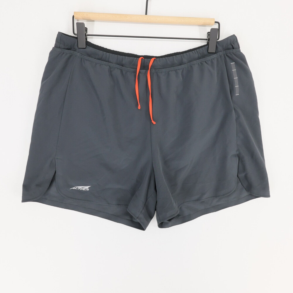 Altra Shorts Mens L Gray Lined Running Athletic Stretch Drawstring Pockets